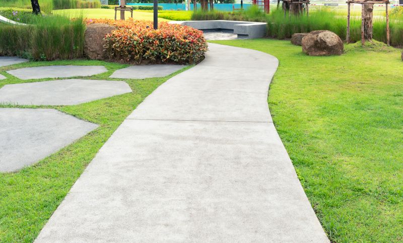 Sidewalk and pathway concrete